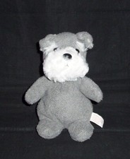 7" Tri Russ Target Grey Puppy Dog Schnauzer Bean Bag Plush Stuffed Animal