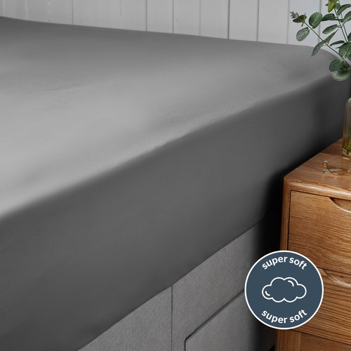 Silentnight Supersoft Fitted Sheet Non-Iron Single Double King 28 cm Easy Care - Picture 56 of 109