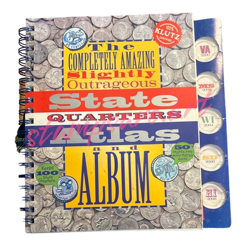 The Completely Amazing Slightly Outrageous State Quarters Atlas + all 50 Coins - Picture 2 of 2