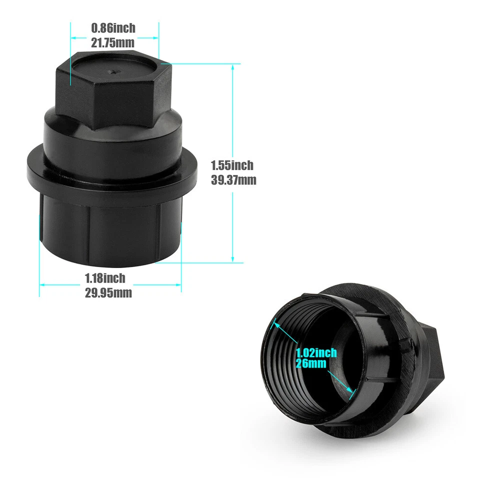 Tapa de cubierta de tuerca 24 piezas 156464250 611607 apta para GMC K1500 SUBURBAN 1992-1999 NUEVO Foto 2 de 4