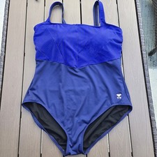 TYR Monroe Straight Neck Control Fit Navy/blue 1 Pc Swim Suit Sz 24 New No Tag