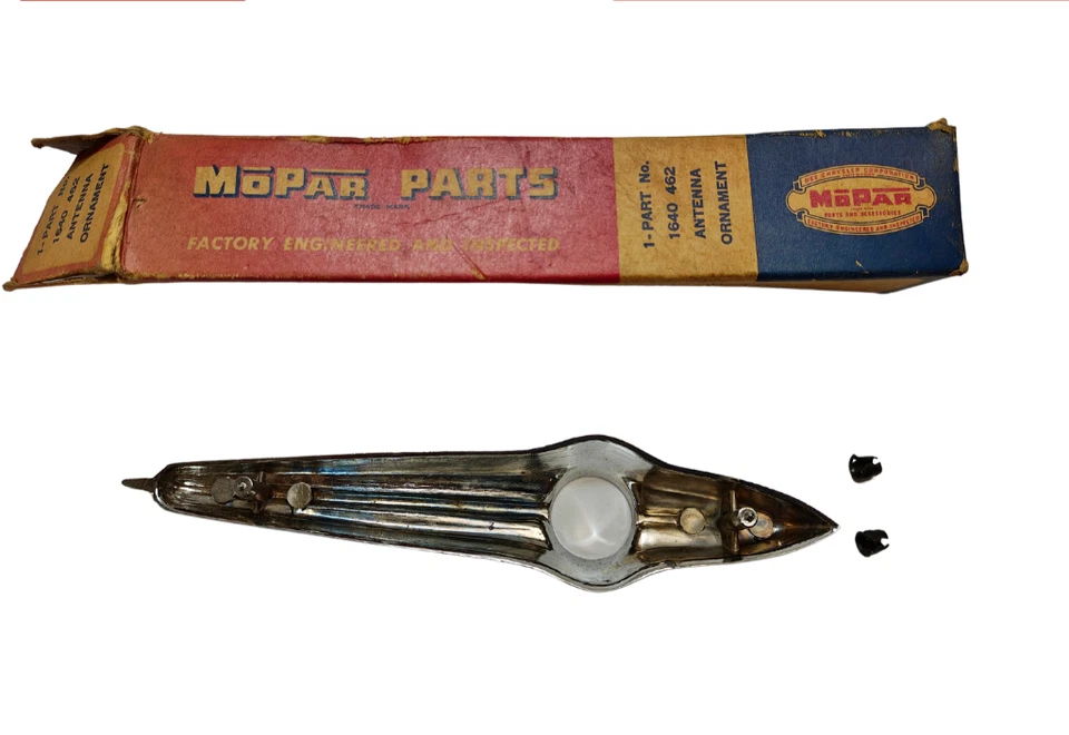 Desoto Chrysler Access 1955-1956 antena cromada base adorno 1640462 nuevo de stock Foto 4 de 4