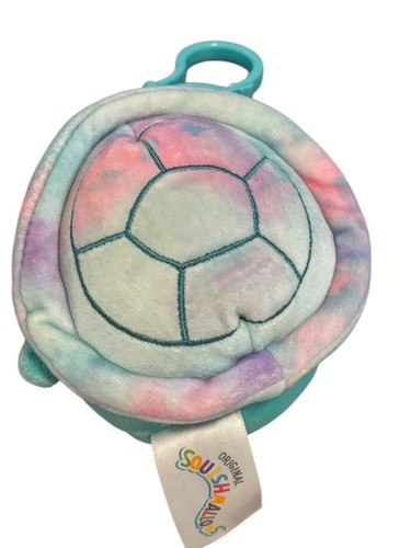 Cascade the Teal Sea Turtle Squishmallow Plush Clip On Keychain 3.5" Sealife - Picture 15 of 19