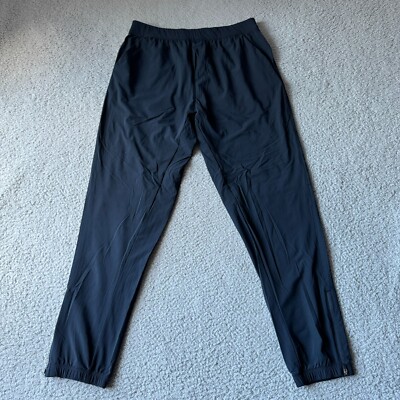 Public Rec Pants Mens 34x30 Blue Stadium Jogger Tapered Nylon Open Hem Sports