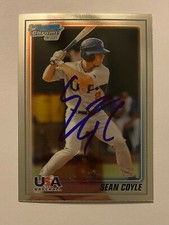Sean Coyle Signed Bowman #USA18-BC4 2010 Card USA Baseball Auto MLB RAD
