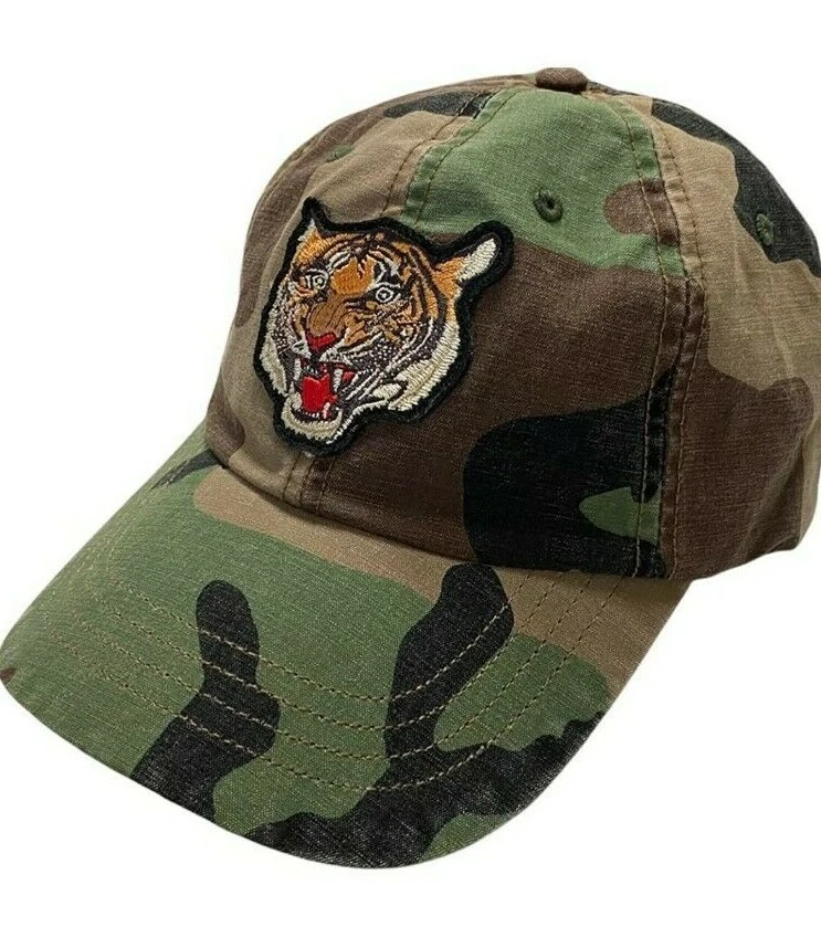 Polo Ralph Lauren CAMO TIGER PATCH Baseball Ball Cap Hat - One Size NWT