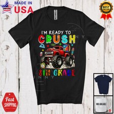 I'm Ready To Crush 8th Grade, Colorful First Day Of School Monster Truck T-Shirt