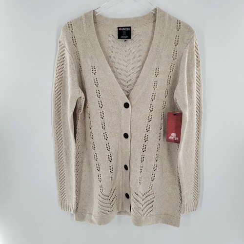 Sherpa Adventure Gear Cardigan Women's Large Aastha Beige Sweater Lightweight   - Picture 1 of 12