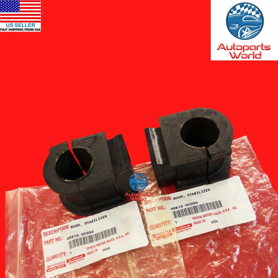 JUEGO DE BUJES DE BARRA ESTABILIZADORA SUSPENSIÓN DELANTERA SEQUOIA TUNDRA ORIGINAL OEM TOYOTA 08-21 Foto 2 de 4