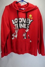 Looney Tunes Youth Red Hoodie Pullover Sweatshirt Size XXL 19 Bugs Bunny