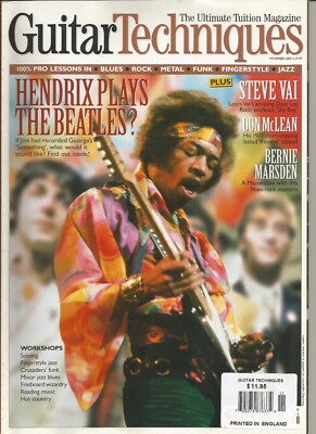Guitar Techniques Nov 2003 Steve Vai Don McLean Jimi Hendrix plys Beatles  VG+ D