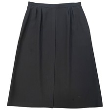 Vintage Weathervane Womens 14 Pure Wool Skirt Pockets Lined USA Union Made Black