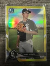 2018 Bowman - Chrome Prospects Canary Yellow Refractor #BCP85 Dane Dunning...