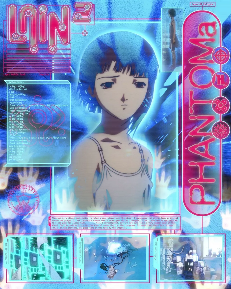  Anime Serial Experiments Lain Poster Canvas Gifts Wall