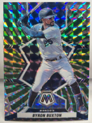 Byron Buxton 2022 Panini Mosaic FOTL Exclusive Green Swirl Prizm #'d 3/12 Twins
