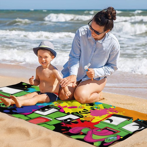 Toalla de playa indecible 30"x60" secado rápido microfibra regalo para niñas niños - Imagen 5 de 7