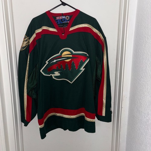 Vintage CCM Minnesota Wild Green Hockey Jersey - XXL - Early 2000s NHL Licensed