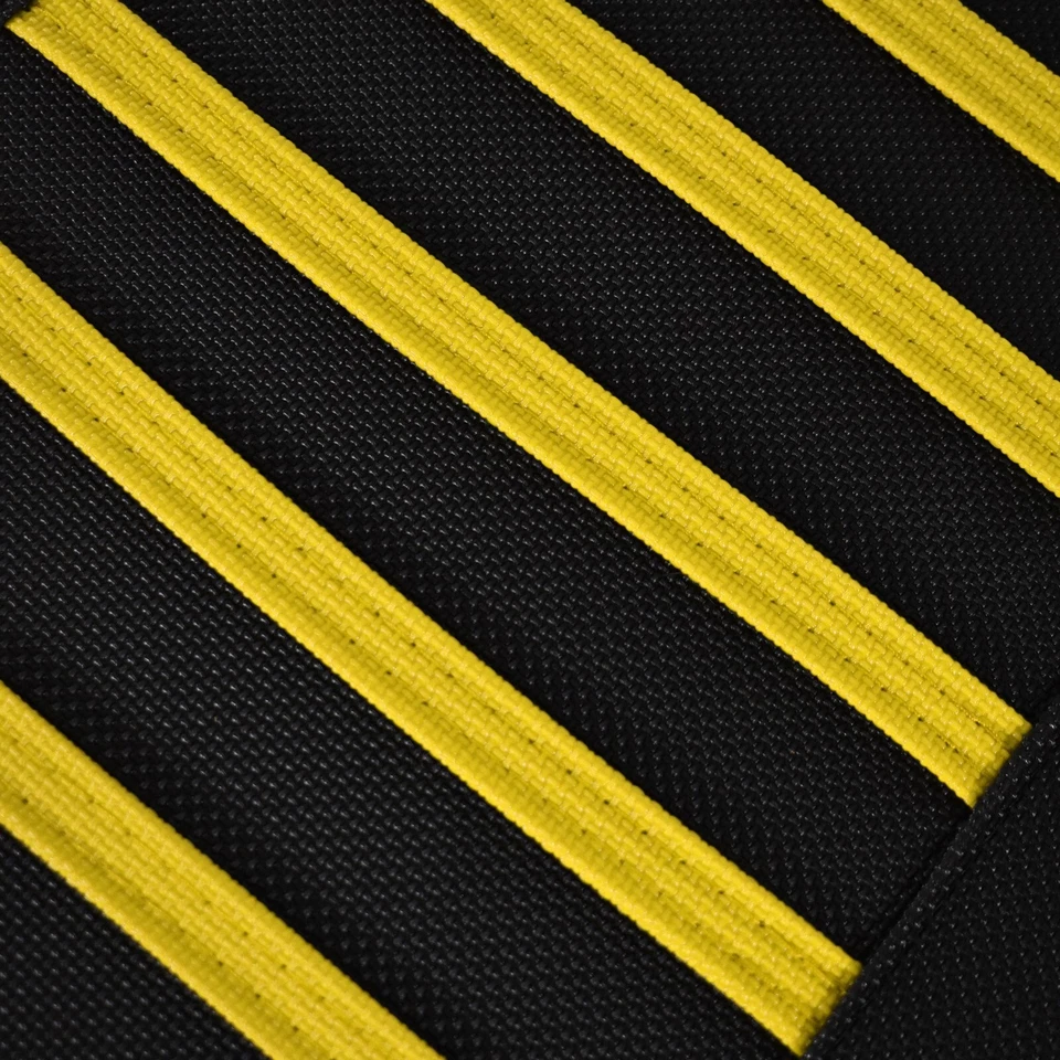 Cubierta de asiento Suzuki Jr 80 JR80 2001-2018 TODO NEGRO con costillas amarillas #198 Foto 3 de 4