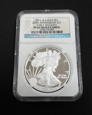 2011 W Eagle Silver $1 Early Releases by 25th Anniversary - NGC