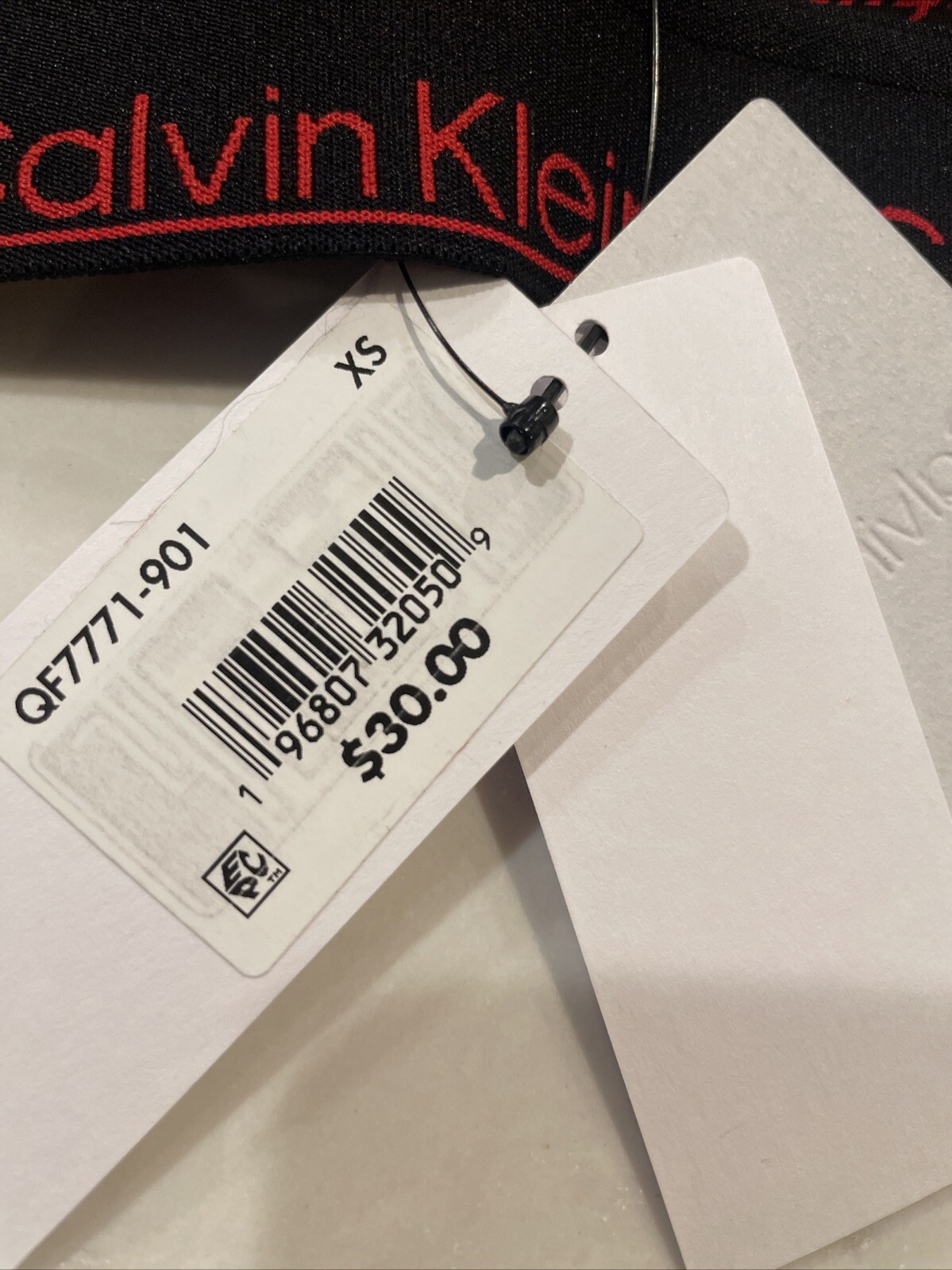 Calvin Klein Scotch Plaid Unlined Racerback Women's Bralette Bra XS NWT thumbnail 2