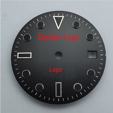 Custom Logo 28.5mm Sterile black/blue/green watch dial fit nh35 nh36 movement