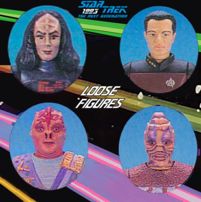 Star Trek Next Generation 1993 Alien Guests Loose Figures, Bases & Accs. Playmat