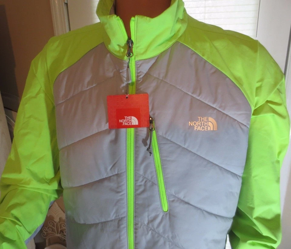 The North Face Men's X-Large Ultralight Jogging Jacket in Grey and Safety Green - Image 2 of 4