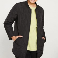 Nwt Universal Standard Hudson Quilted Liner Coat Black 10/12 Large