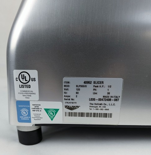 Vollrath 40952 - 12" Manual Meat Slicer - 1/2 Horsepower - 120V - SLP300/S - Picture 6 of 22