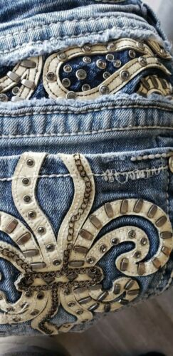 MISS ME WOMEN'S EMBELLISHED BLUE DENIM JEANS SIZE 26 INSEAM 31 STYLE JE573JBR - Picture 5 of 12