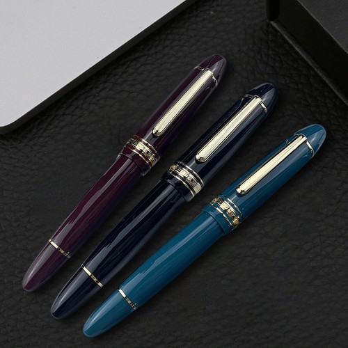 2023 Wingsung 630 Fountain Pen Resin Writing Pen Piston Gold Clip 0.5-0.7mm GiHK
