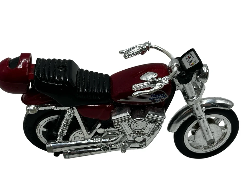 MATCHBOX HARLEY DAVIDSON MOTORIZADO STUNT CYCLE CORDA DE PUXAR VERMELHA - Imagem 3 de 4