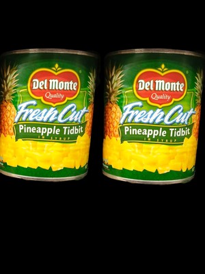 Del Monte Fresh cut  Pineapple Tidbits Canned Fruit, 836g x 2