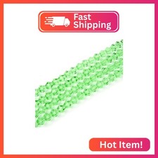 400pcs Czech 8mm Faceted Bicone Crystal Glass Loose Beads Spacer Bulk Peridot Gr