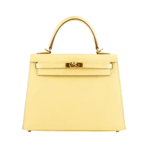 Hermes Kelly 25 Yellow Epsom Leather Gold Hardware 2021