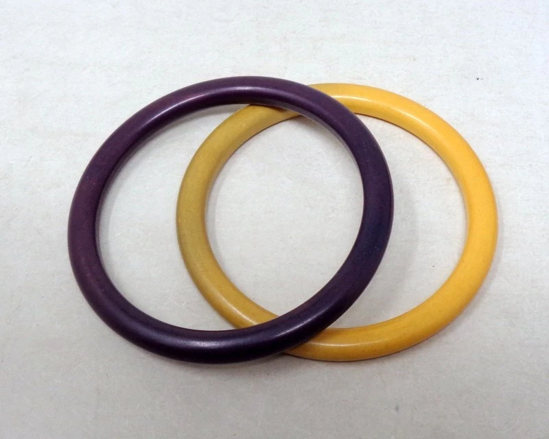 Superbe lot de 2 bracelets anciens en bakelite - Photo 3/4