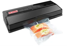 Vacuum Sealer Machine with Strong Suction, LED Lights, Slim Design & Starter Kit