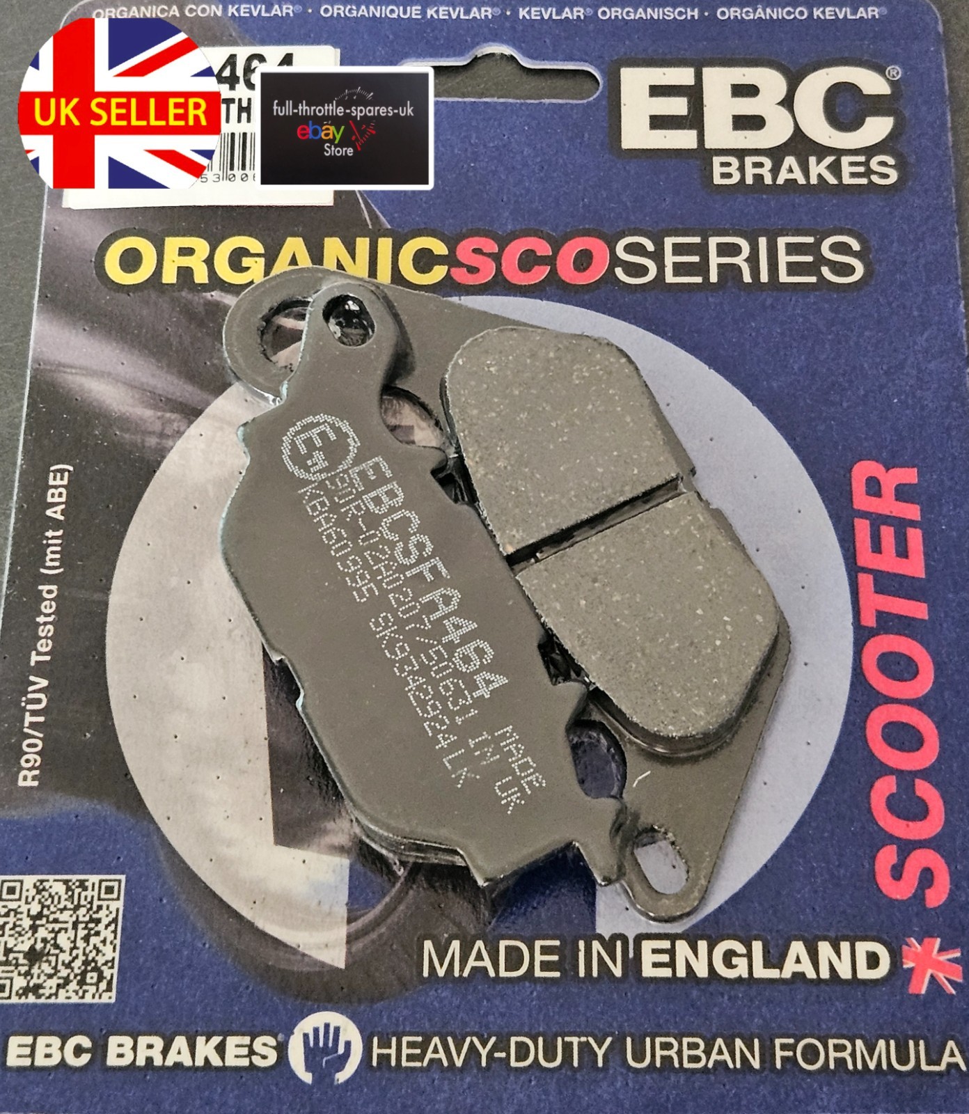 fits: YAMAHA YBR 125 ED / CUSTOM 2007-2016 NEW EBC FRONT BRAKE DISC PADS UK :-)