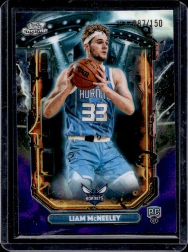 2025-26 Topps Cosmic Chrome Liam McNeeley ET Talent RC Purple Nebula #/150