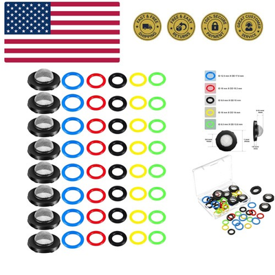 #ad 48 Pieces O Ring Power Pressure Washer Kit 6 Sizes Sealing Stainless Steel Fi... $13.99