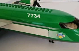 Lego Cargo Plane 7734 City Airport 100% Complete Set 463 Pieces 3 Minifigures