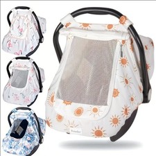 Car Seat Cover, Breathable  Cooling Canopy, Stretchy Indoors/ Outdoor