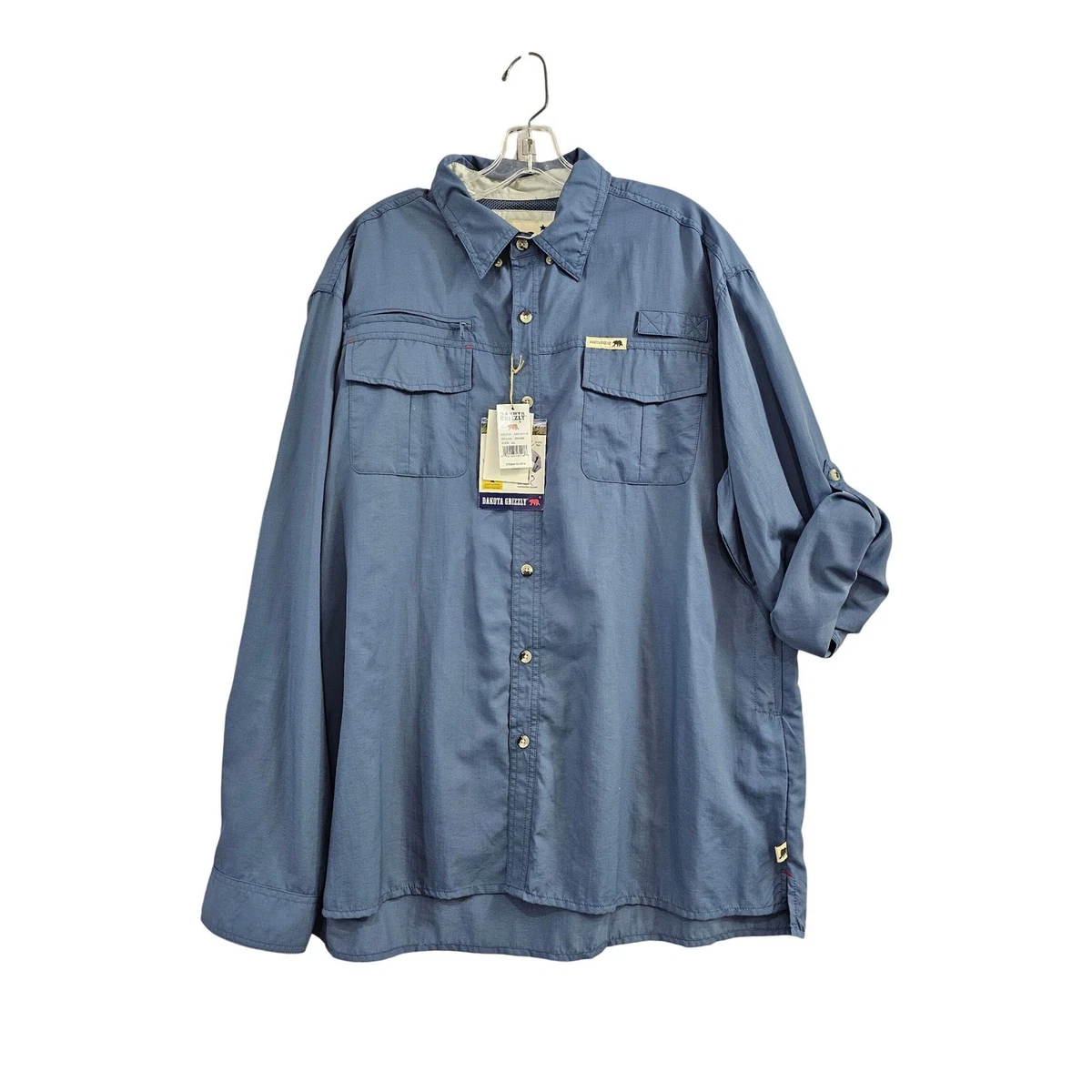 Chemise Dakota Grizzly Homme - Bleu - Nylon - Manches Longues - Taille M