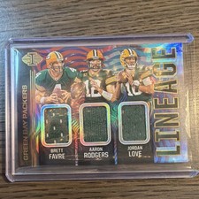 2020 Panini Illusions Lineage Favre Rodgers Love Packers Memorabilia #L4