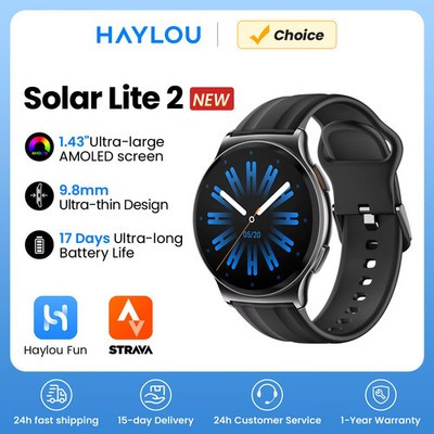 Haylou Solar Lite 2 smartwatch 1.43in AMOLED 150 sports BT calling