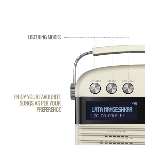 Saregama Carvaan Hindi - Portable Music Player with 5000 Preloaded Songs White