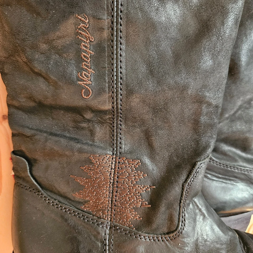 NAPAPIJRI * Lederstiefel * Größe 38 wie 37,5 * schwarz - Bild 4 von 4