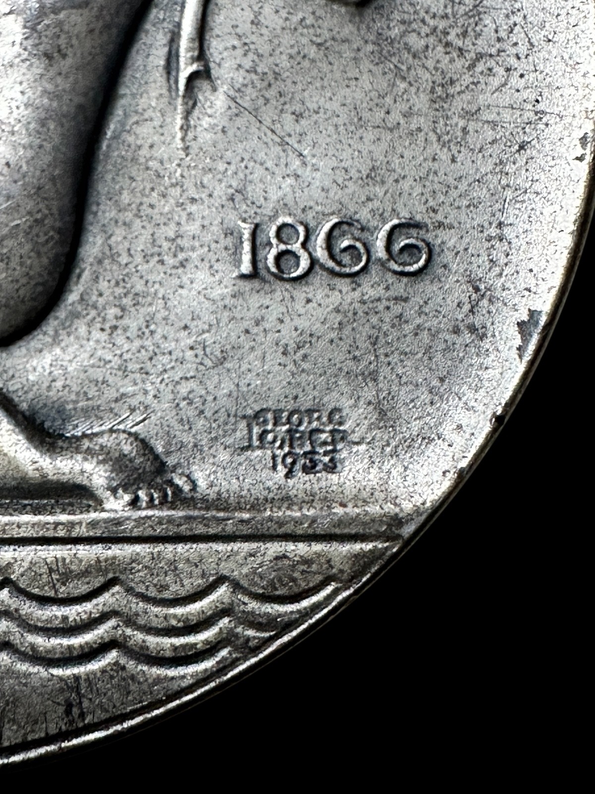 AMERICAN WATERCOLOR SOCIETY AWARD SILVER MEDAL MEDALLION ART CO NY GEORG LOBER