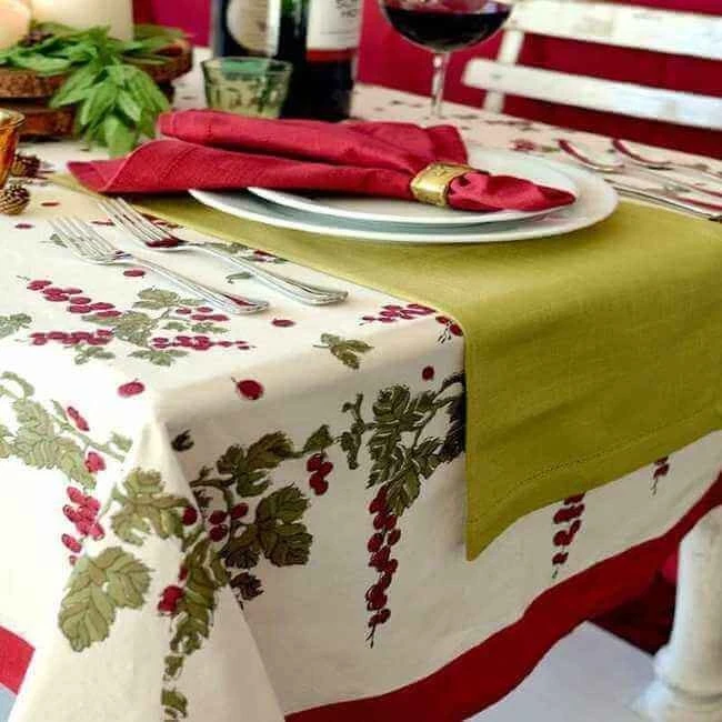 Couleur Nature Gooseberry Rectangular Tablecloth -71 x 106 - Image 2 of 2