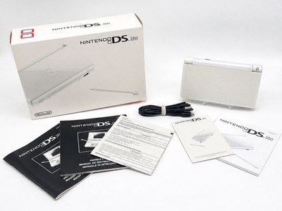 Nintendo DS Lite Spielkonsole Weiß mit OVP   Original Nintendo, inkl. Ladegerät